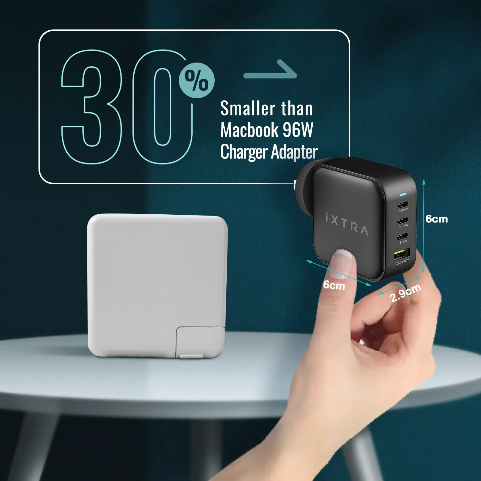 100W 4-In-1 Charger Adapter for iPhone MacBook Pro Air