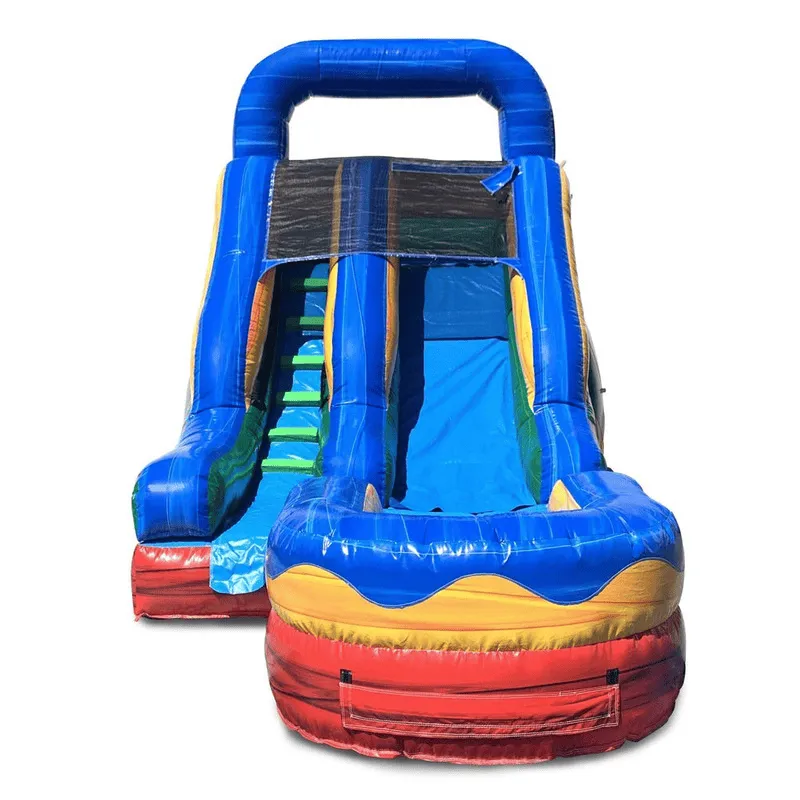 12' Fun Waterslide with Pool in Blue and Yellow