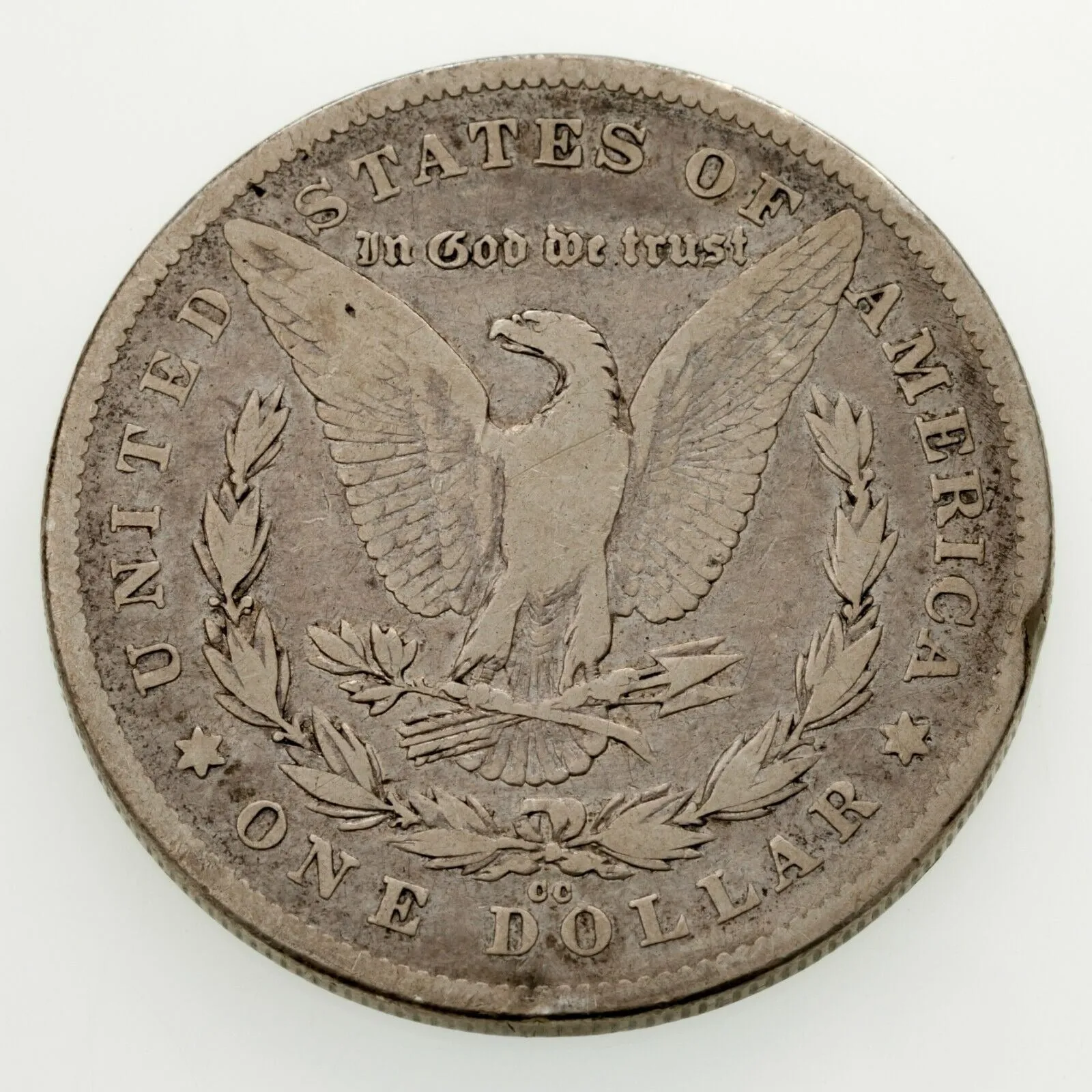 1878-CC $1 Silver Morgan Dollar in Very Good Condition, Light Gray Color
