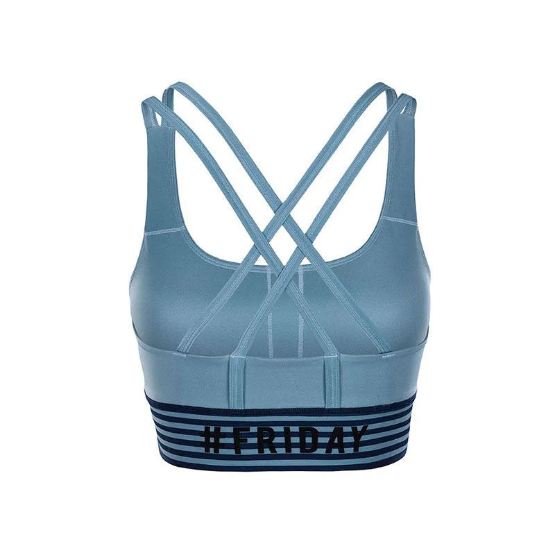 2020 Strappy Sports Bra YS9324W Friday Blue