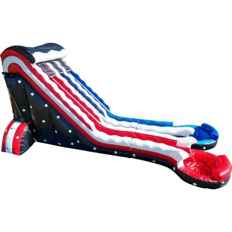 22ft Dual Grand American Water Slide in Red White and Blue