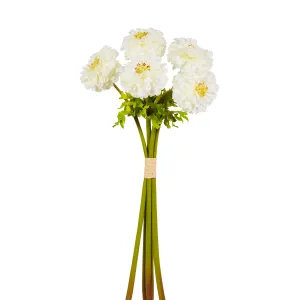 22" White Zinnias Bundle