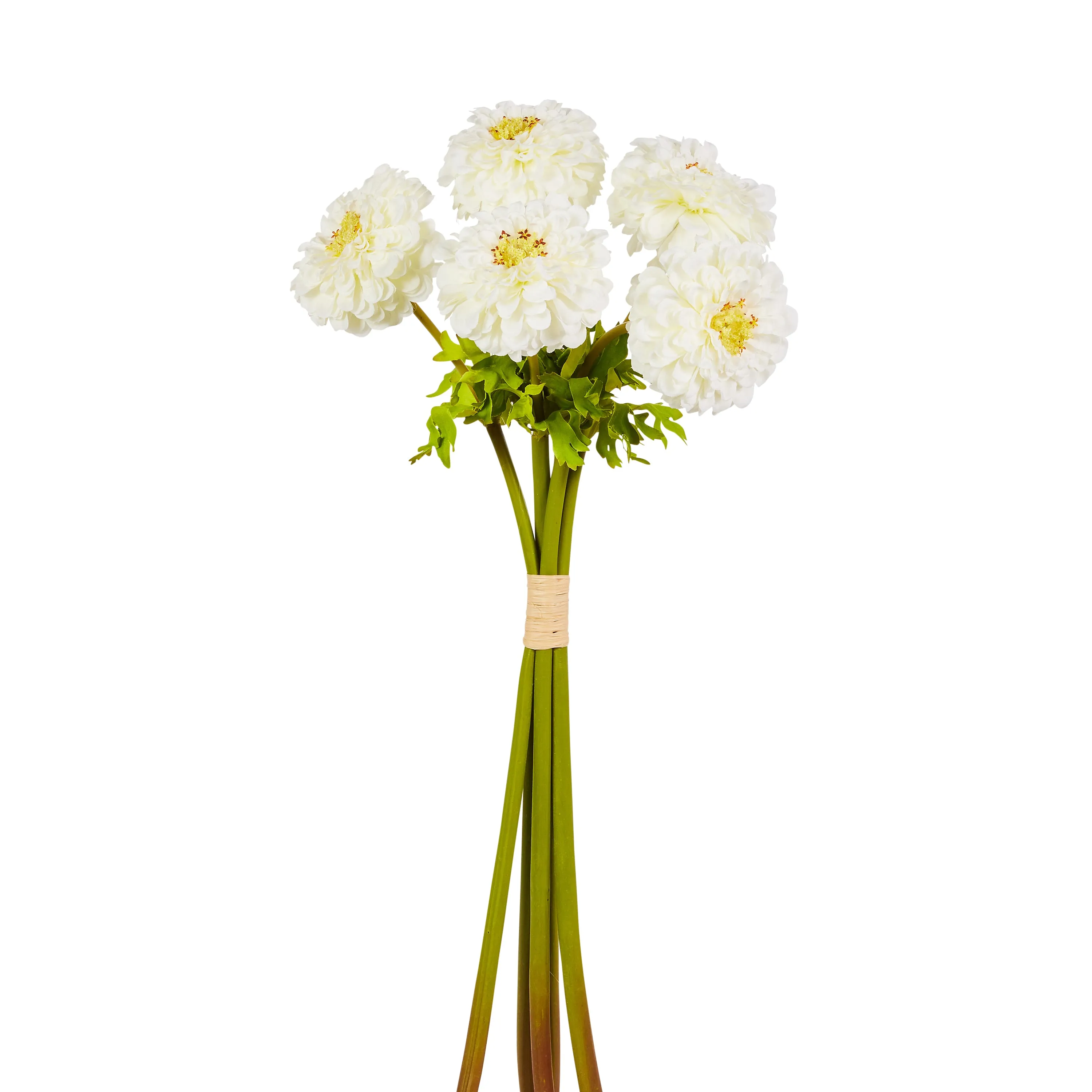 22" White Zinnias Bundle