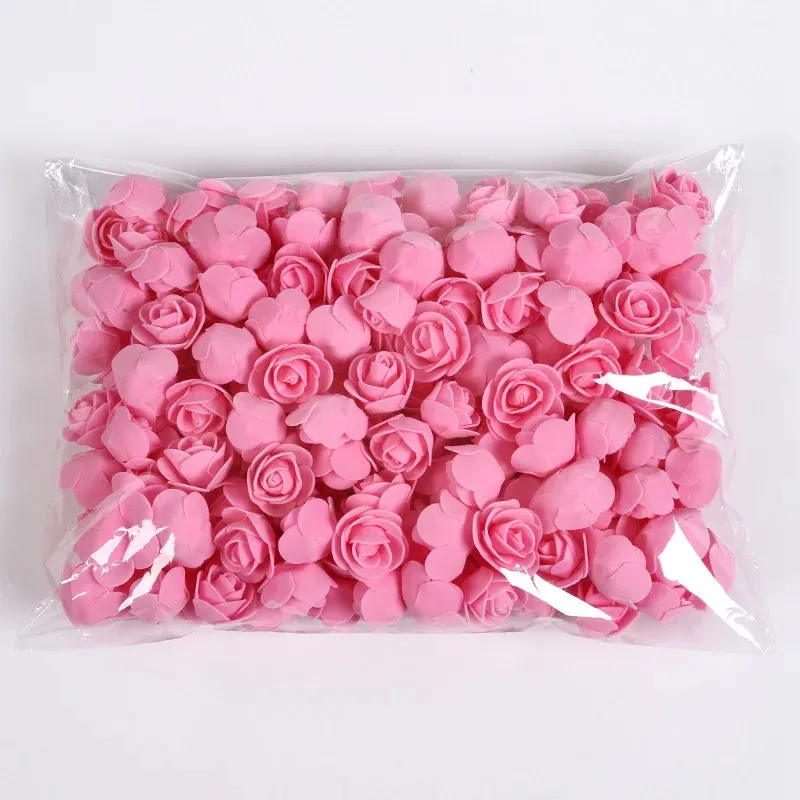 3cm Foam Teddy Bear Roses - 50/100/200pcs for Wedding