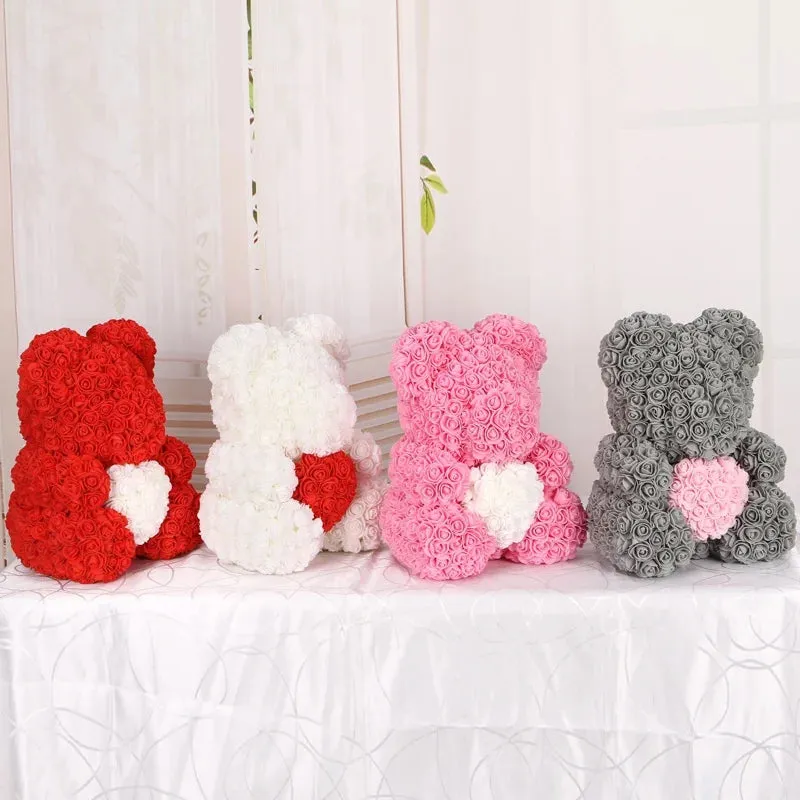 3cm Foam Teddy Bear Roses - 50/100/200pcs for Wedding