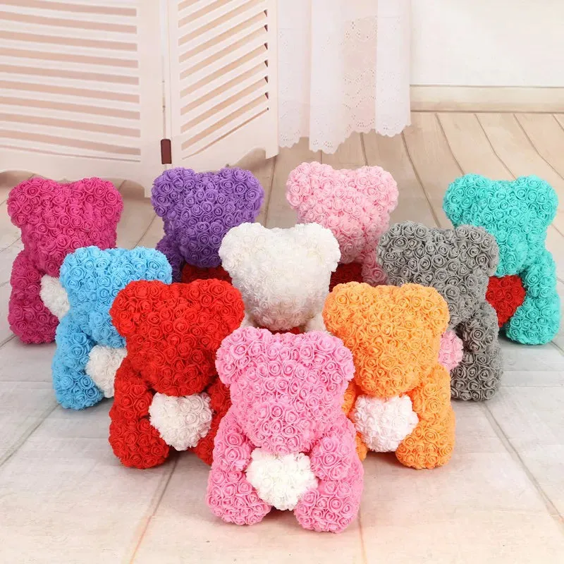3cm Foam Teddy Bear Roses - 50/100/200pcs for Wedding
