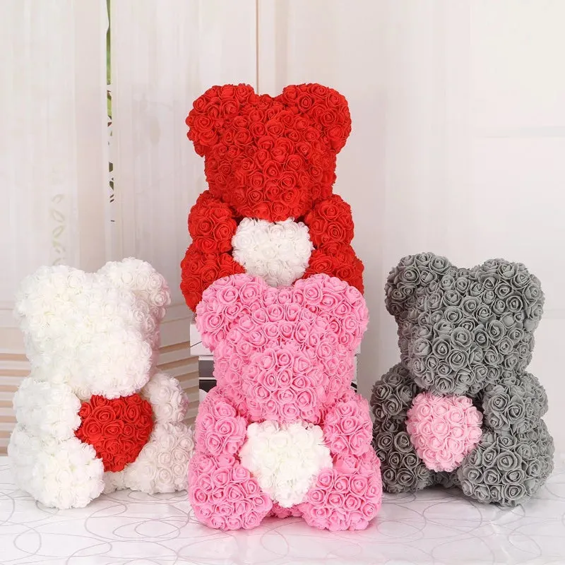 3cm Foam Teddy Bear Roses - 50/100/200pcs for Wedding