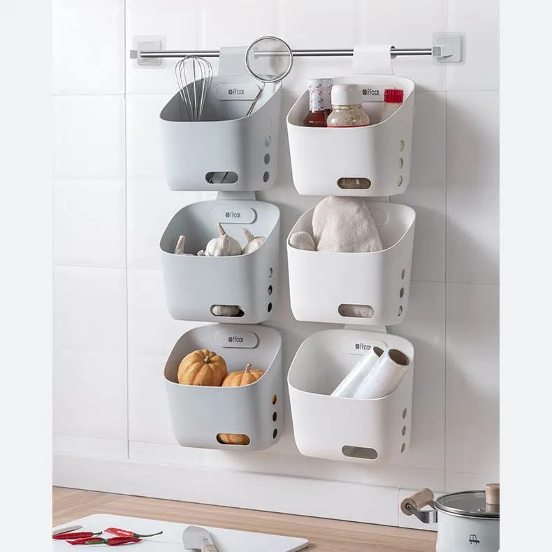 3PCS Hanging Basket Storage Drain Basket