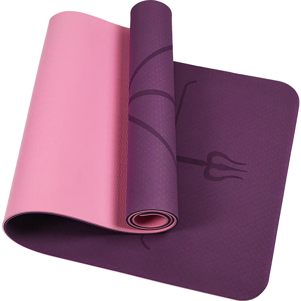8mm TPE Yoga Mat Exercise Fitness Gym Pilates Non Slip Dual Layer