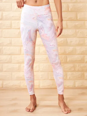 AbsoluteFit Marble Print Yoga Tights