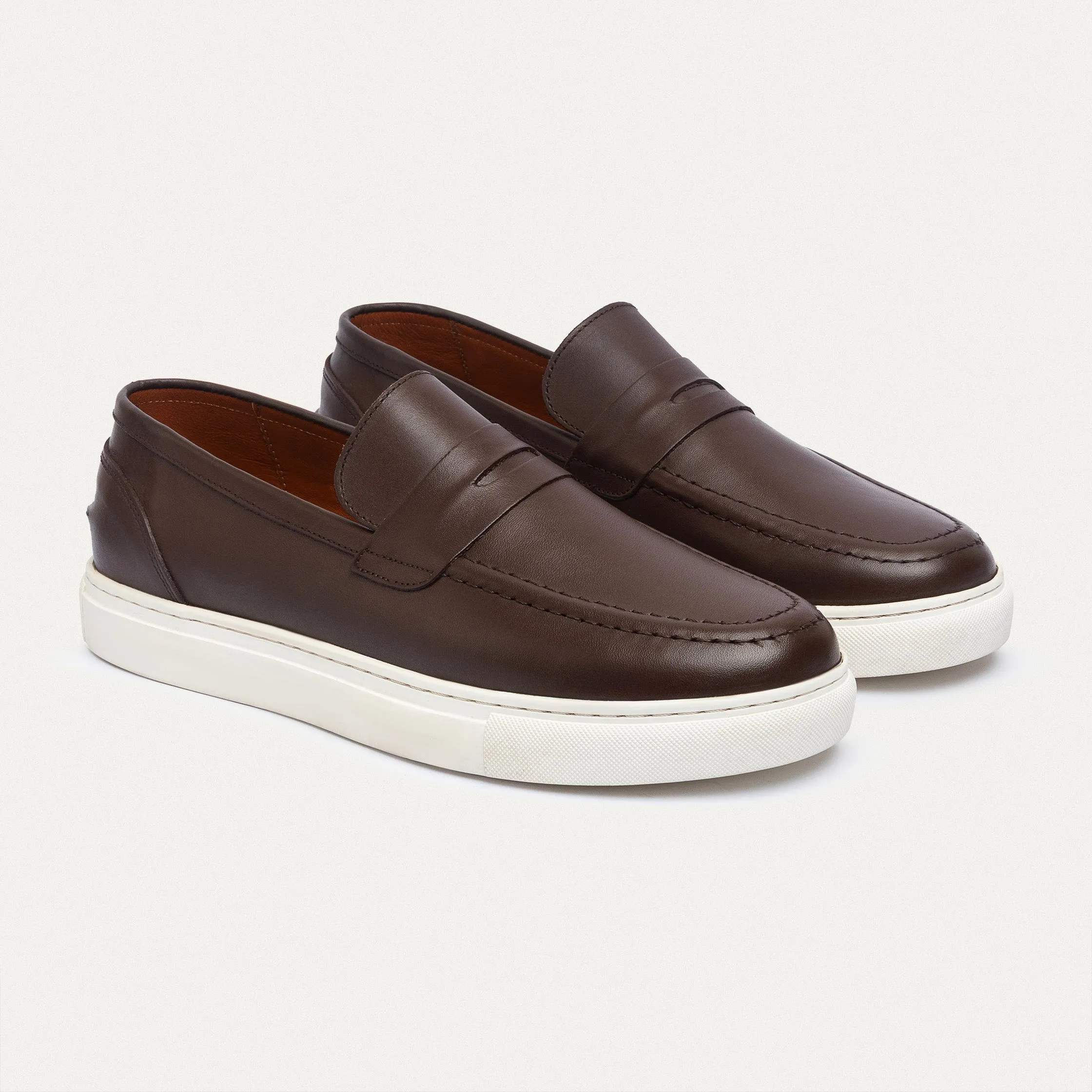 Achilles | The Urban Luxe Slip-On Loafers - Brown