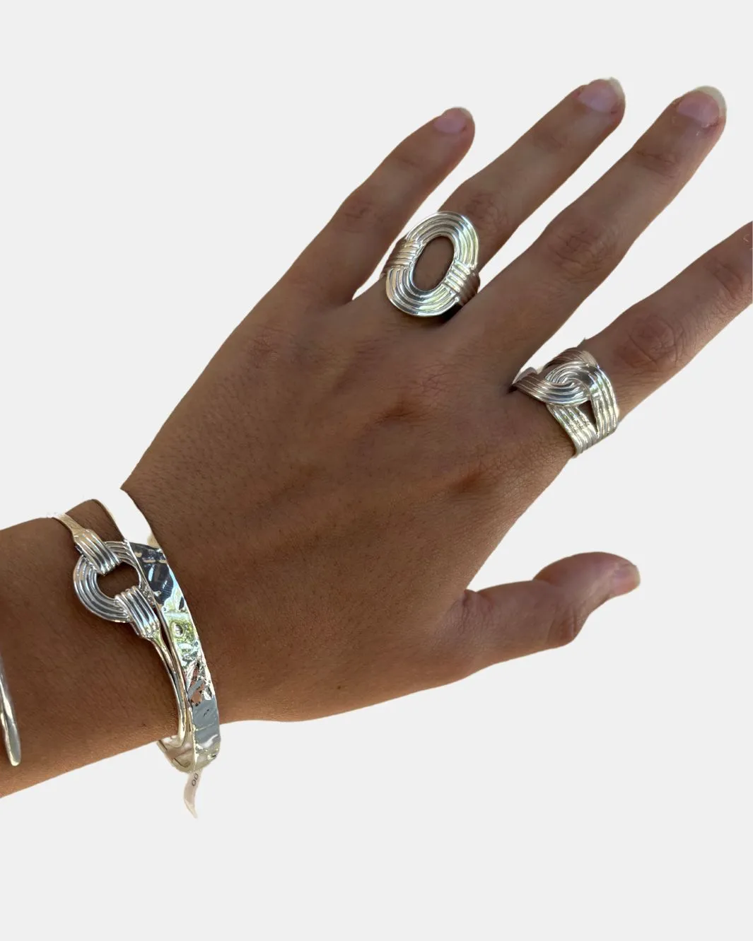 AGATA RING IN STERLING SILVER