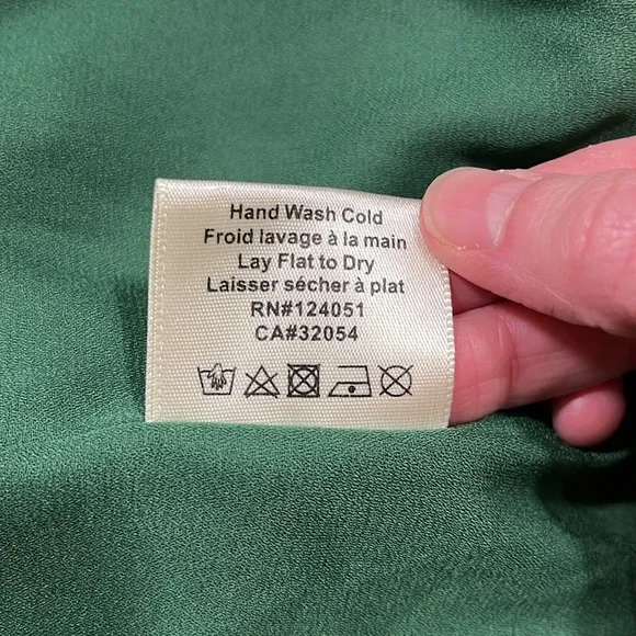Anthro Porridge Midi Skirt Green Lined Pockets Side Tie Size Medium M Elastic