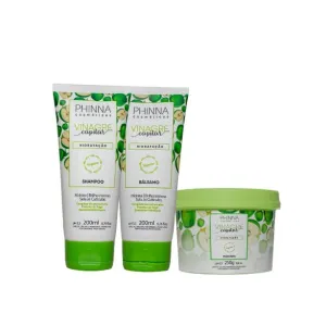Apple Vinegar Sealant Amino Acids Coconut Hair Strengthening pH Control Kit 3 Itens - Phinna