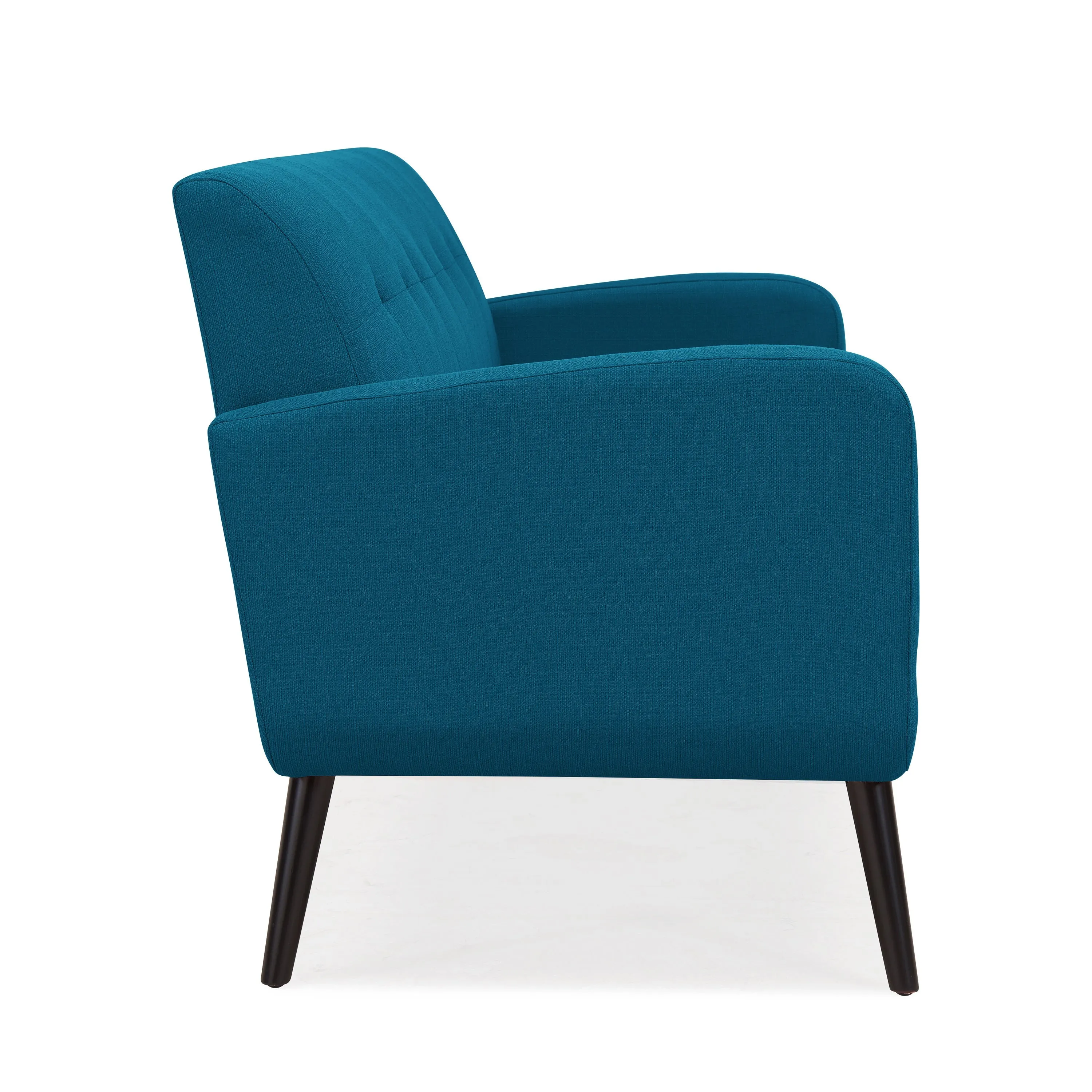 Araceli Sofa Mid Century Modern Peacock Blue Linen Sofa with solid wood legs, Seats 3 people & up to 900 Lbs! Retails $949 