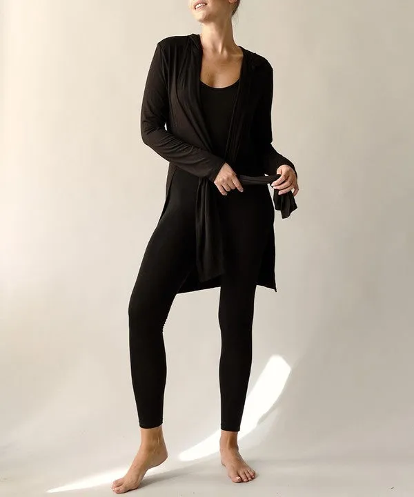 BAMBOO hooded yoga cardigan