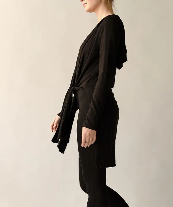 BAMBOO hooded yoga cardigan
