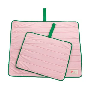Banhamsisun M Pink Pet Dog Cooling Mat Non-Slip Travel Roll Up Cool Pad Bed Outdoor