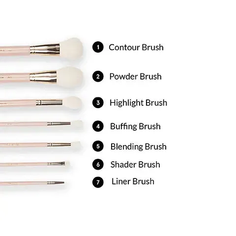 BH Cosmetics Travel Series - 7 pc Brush Set   Bag