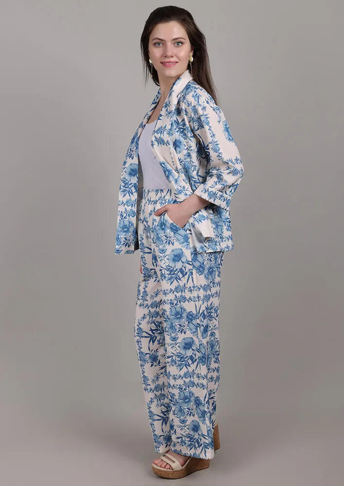 Blue Blossom Printed Co-ord Set