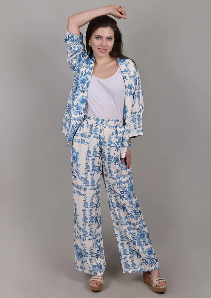 Blue Blossom Printed Co-ord Set