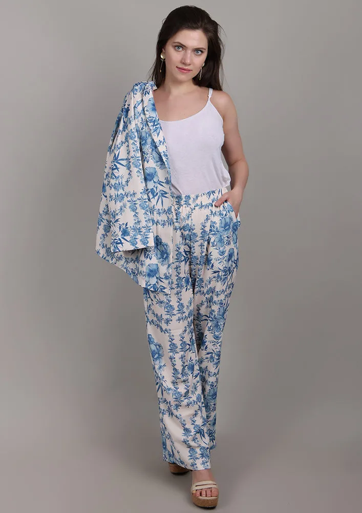 Blue Blossom Printed Co-ord Set