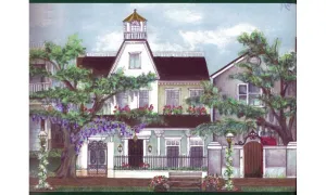 Blue City Building 5802904 Wallpaper Border