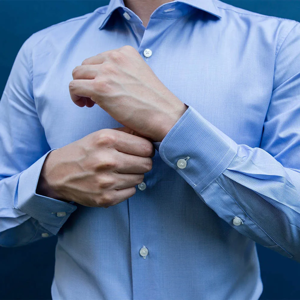 Blue Cutaway Dress Shirt | The Porcelain
