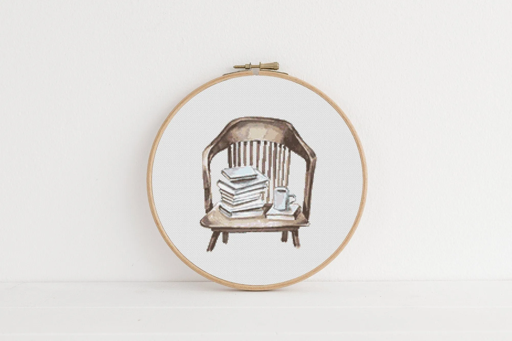 Book Reader Cross Stitch Pattern #676