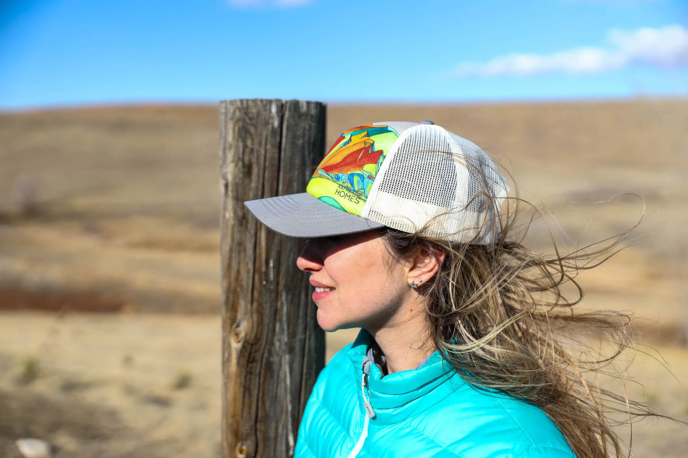 Boulder Flatirons | Trucker Hat | Grey | Natural