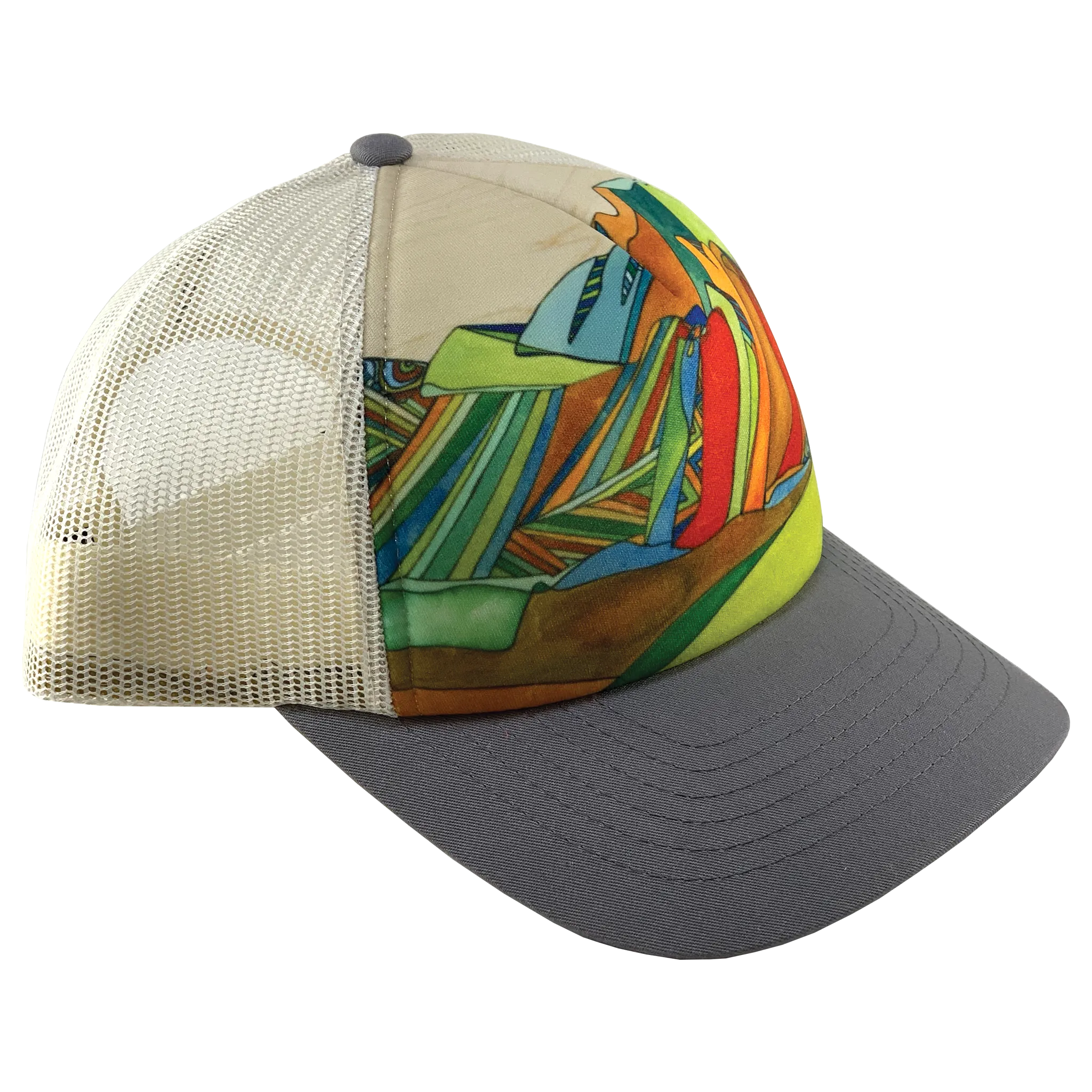 Boulder Flatirons | Trucker Hat | Grey | Natural