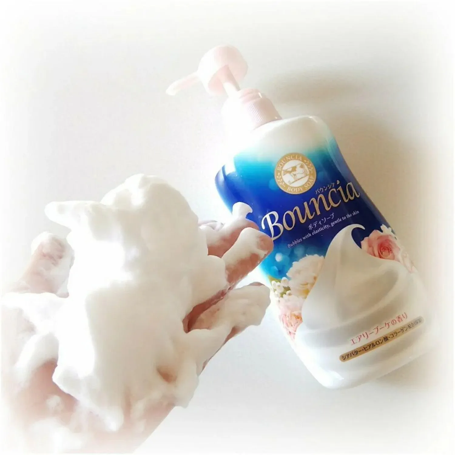 Bouncia Body soap white flower garden fragrance pump 480mL