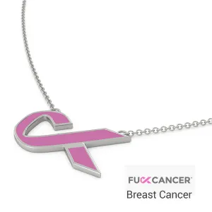 Breast Cancer - F*CK CANCER Pendant (.925 silver)
