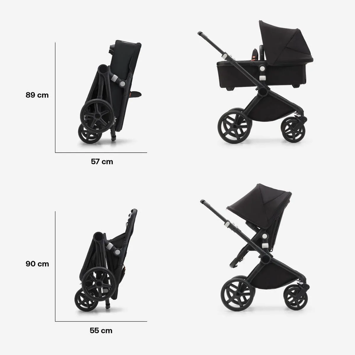 Bugaboo Fox Cub Cabriofix i-Size Travel System - Black/Stormy Blue