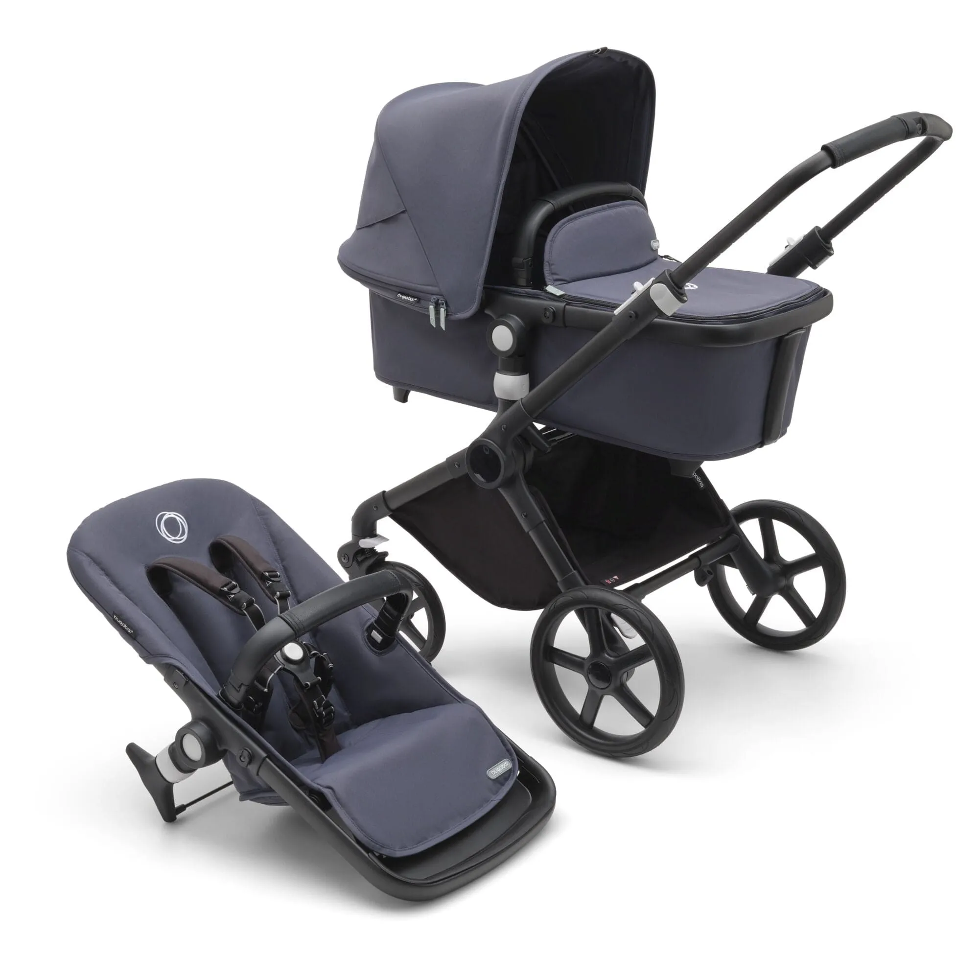 Bugaboo Fox Cub Cabriofix i-Size Travel System - Black/Stormy Blue