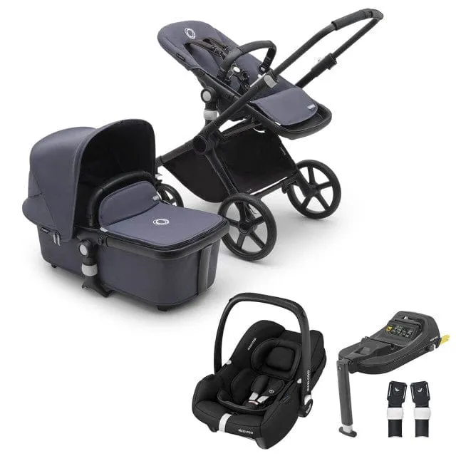 Bugaboo Fox Cub Cabriofix i-Size Travel System - Black/Stormy Blue