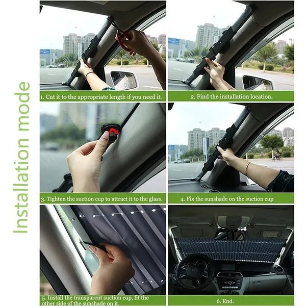 Car Retractable Windshield Sun Shade Block Sunshade Cover