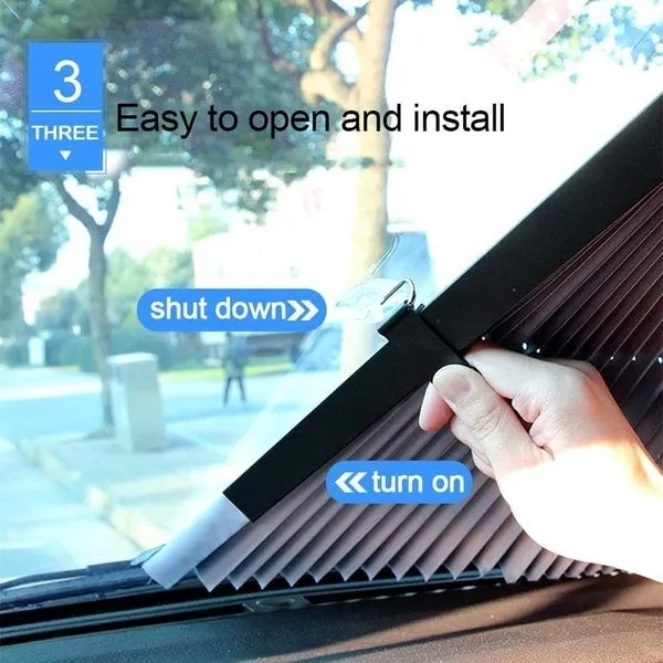 Car Retractable Windshield Sun Shade Block Sunshade Cover