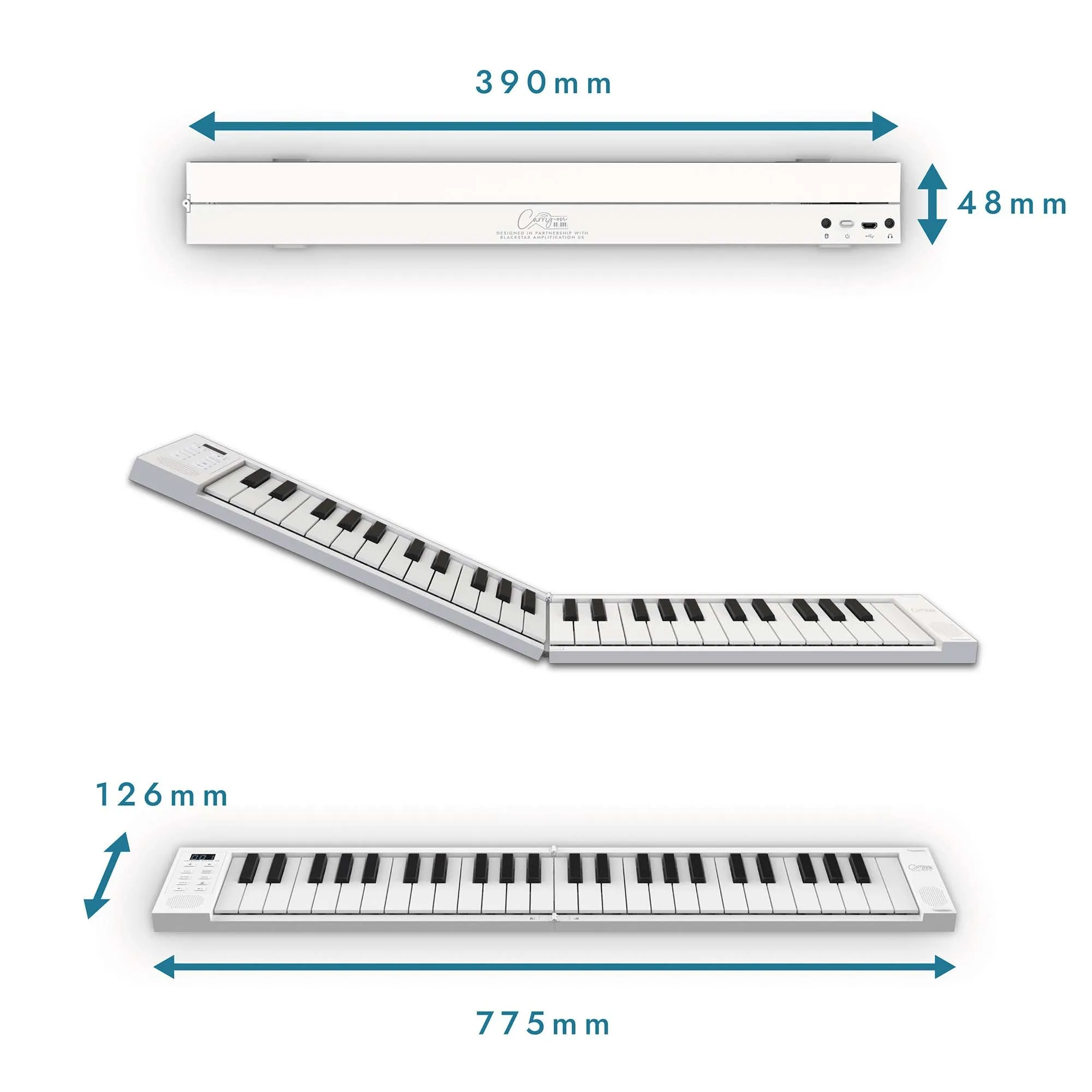 Carry-On 49 Key Touch Sensitive Folding Piano