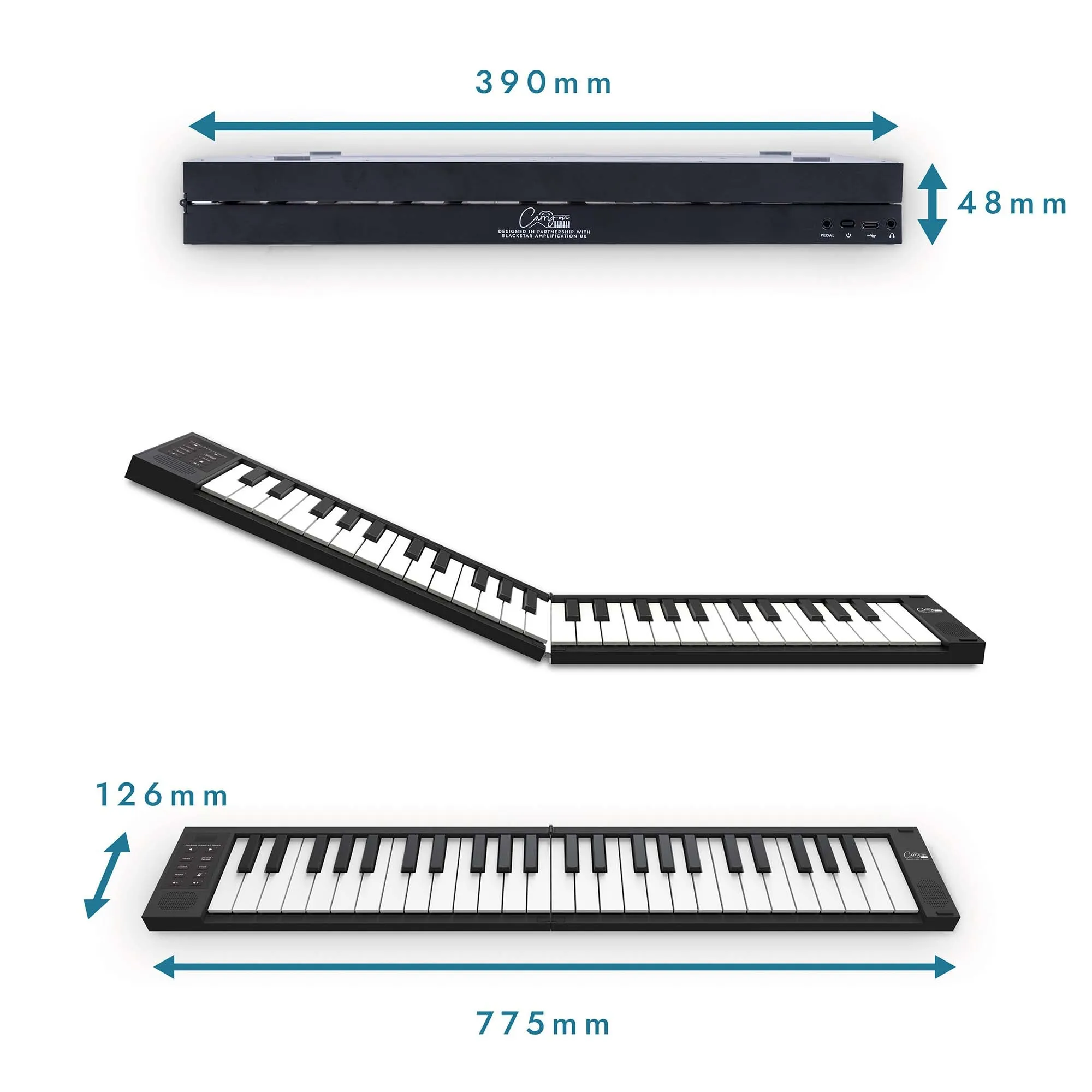 Carry-On 49 Key Touch Sensitive Folding Piano