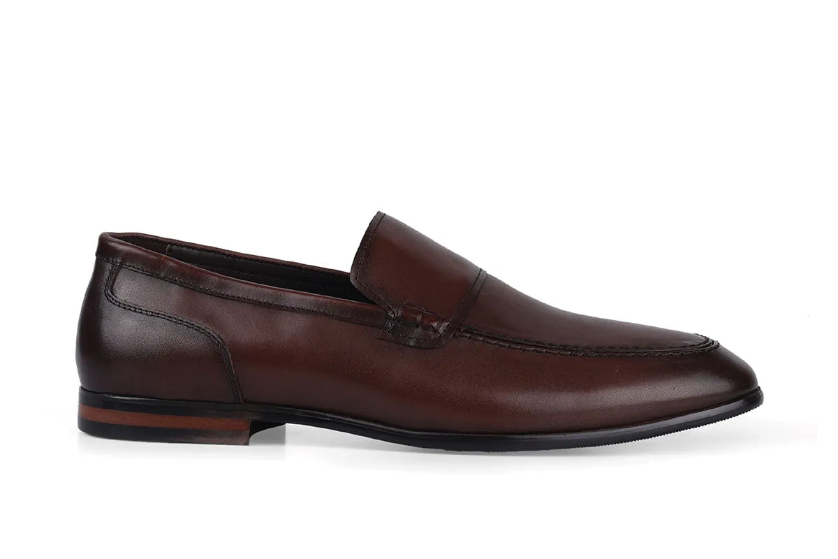 Cassel Slim Slip-on Loafer - Coffee