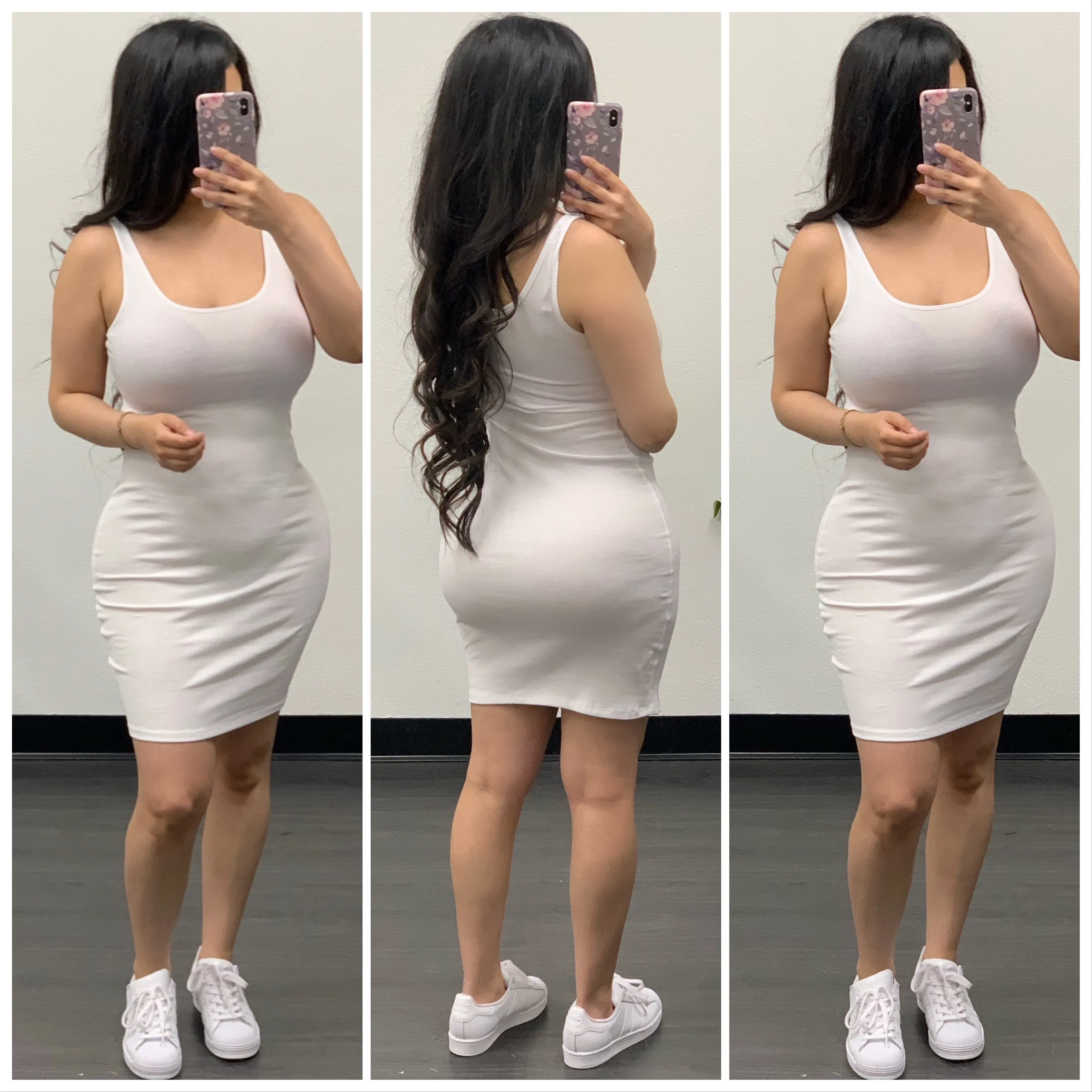 Celine Mini Dress-(White)