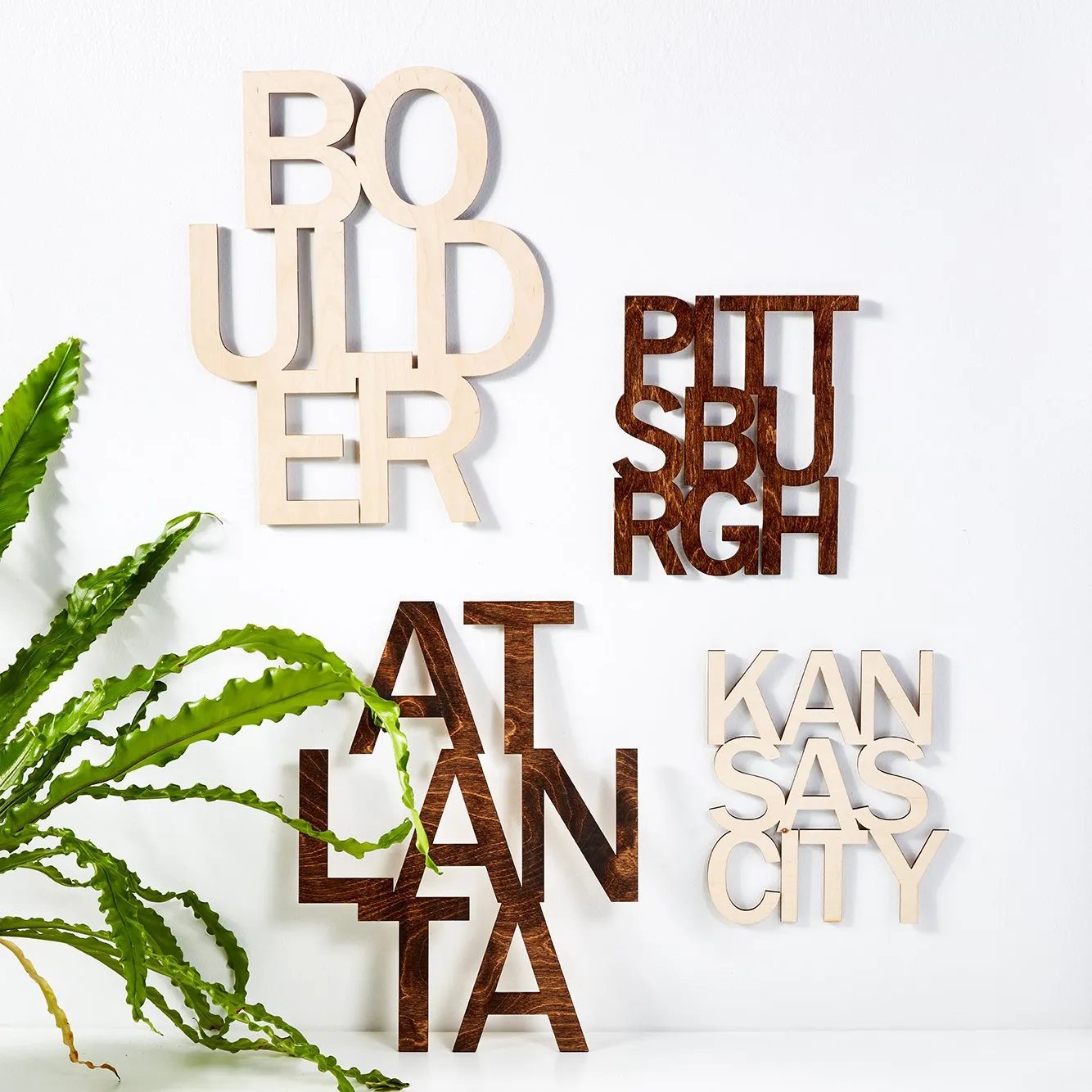 City Name Floating Stacked