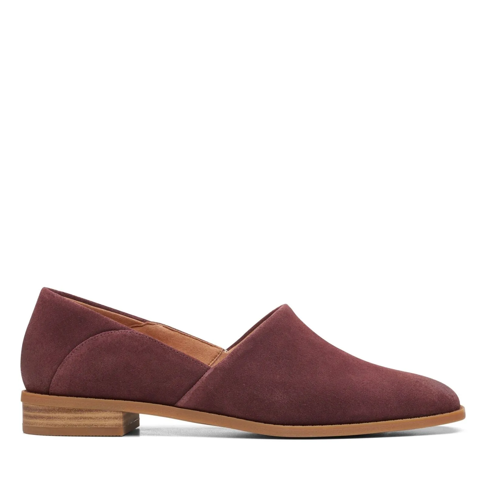 Clarks Women's Pure Belle Burgundy Suede | Black | Praline | Dark Tan Leather