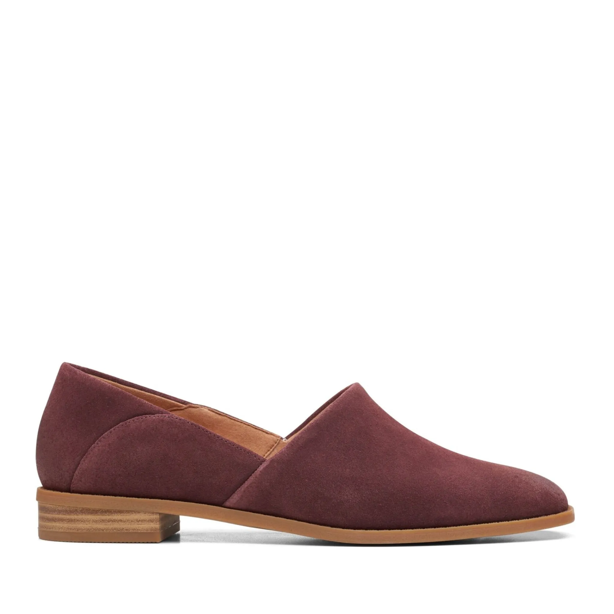 Clarks Women's Pure Belle Burgundy Suede | Black | Praline | Dark Tan Leather