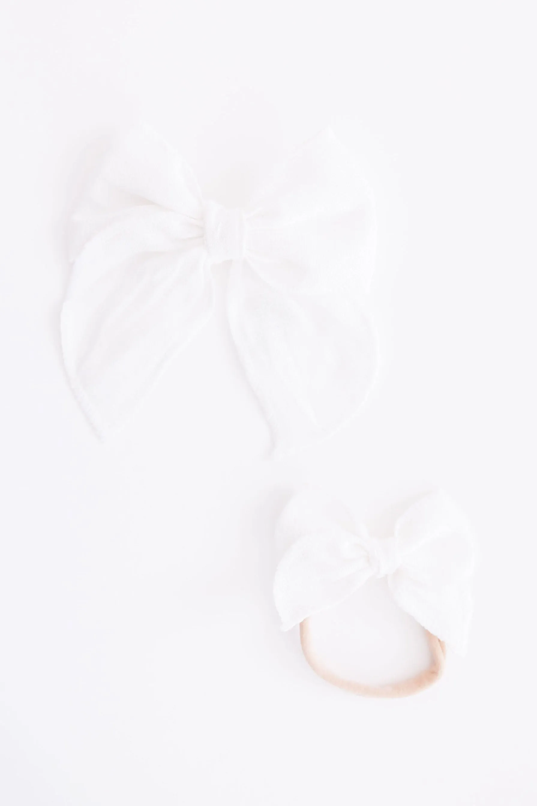 Classic Hair Bow - White