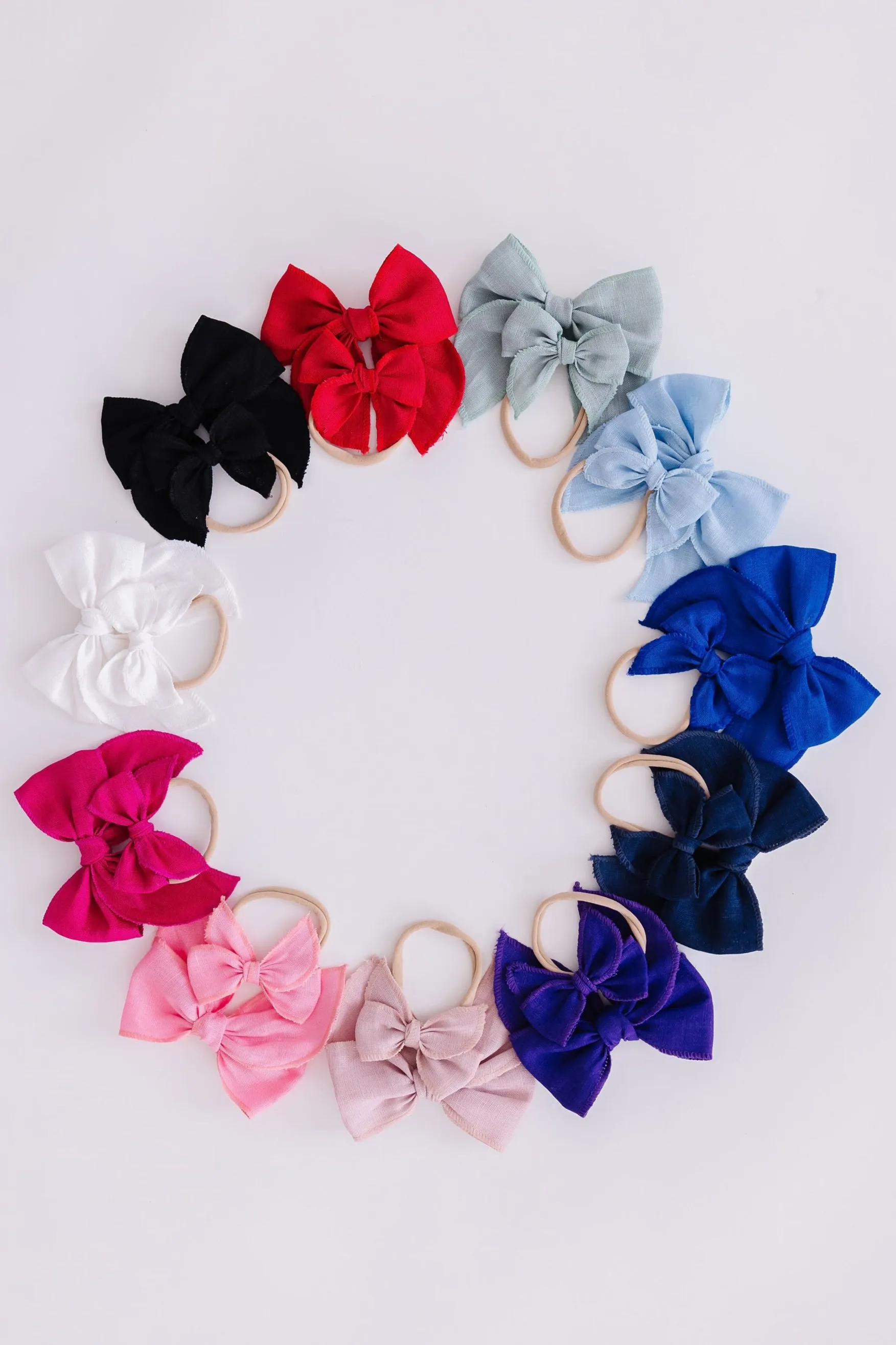 Classic Hair Bow - White