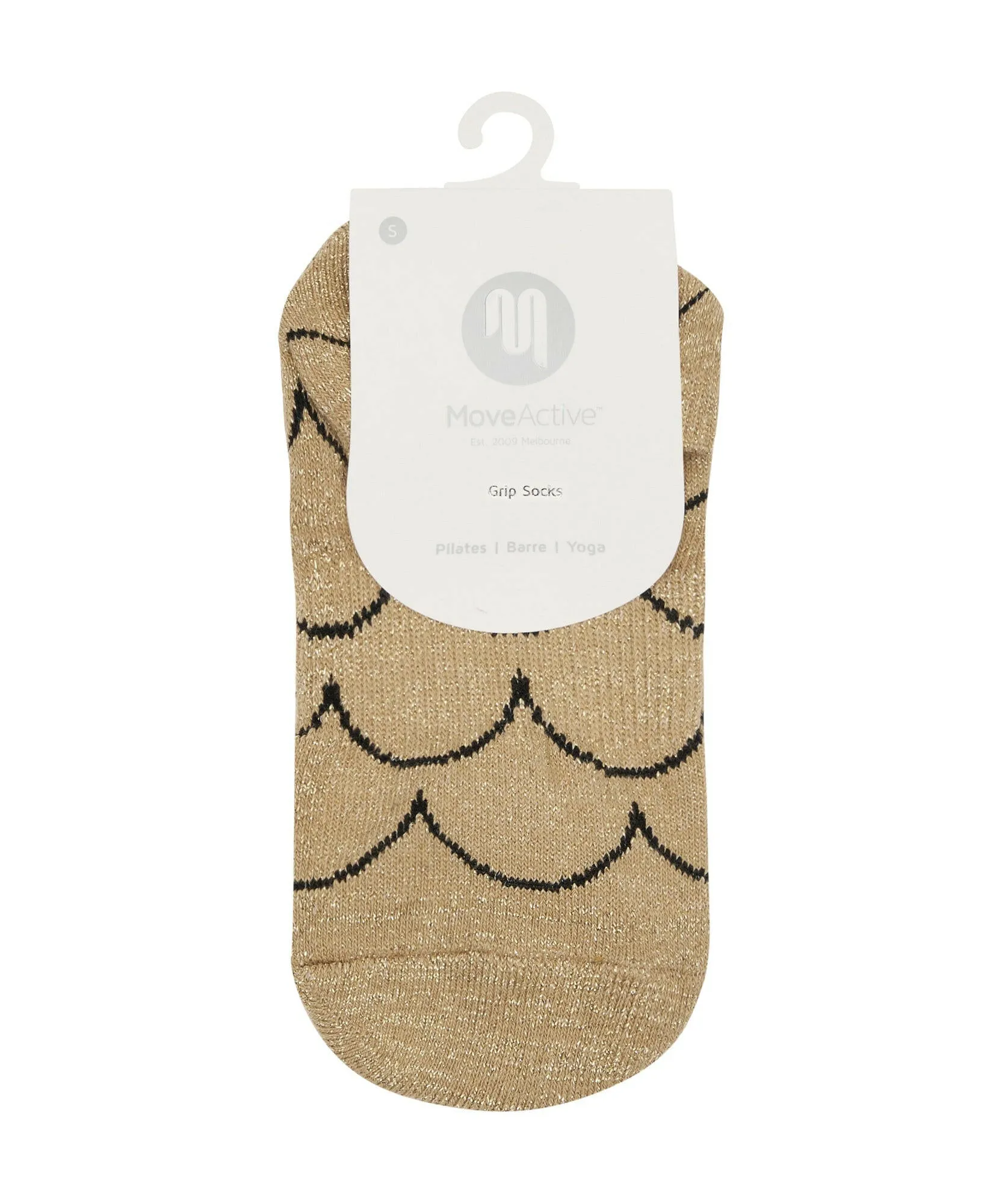 Classic Low Rise Grip Socks - Scallop Gold