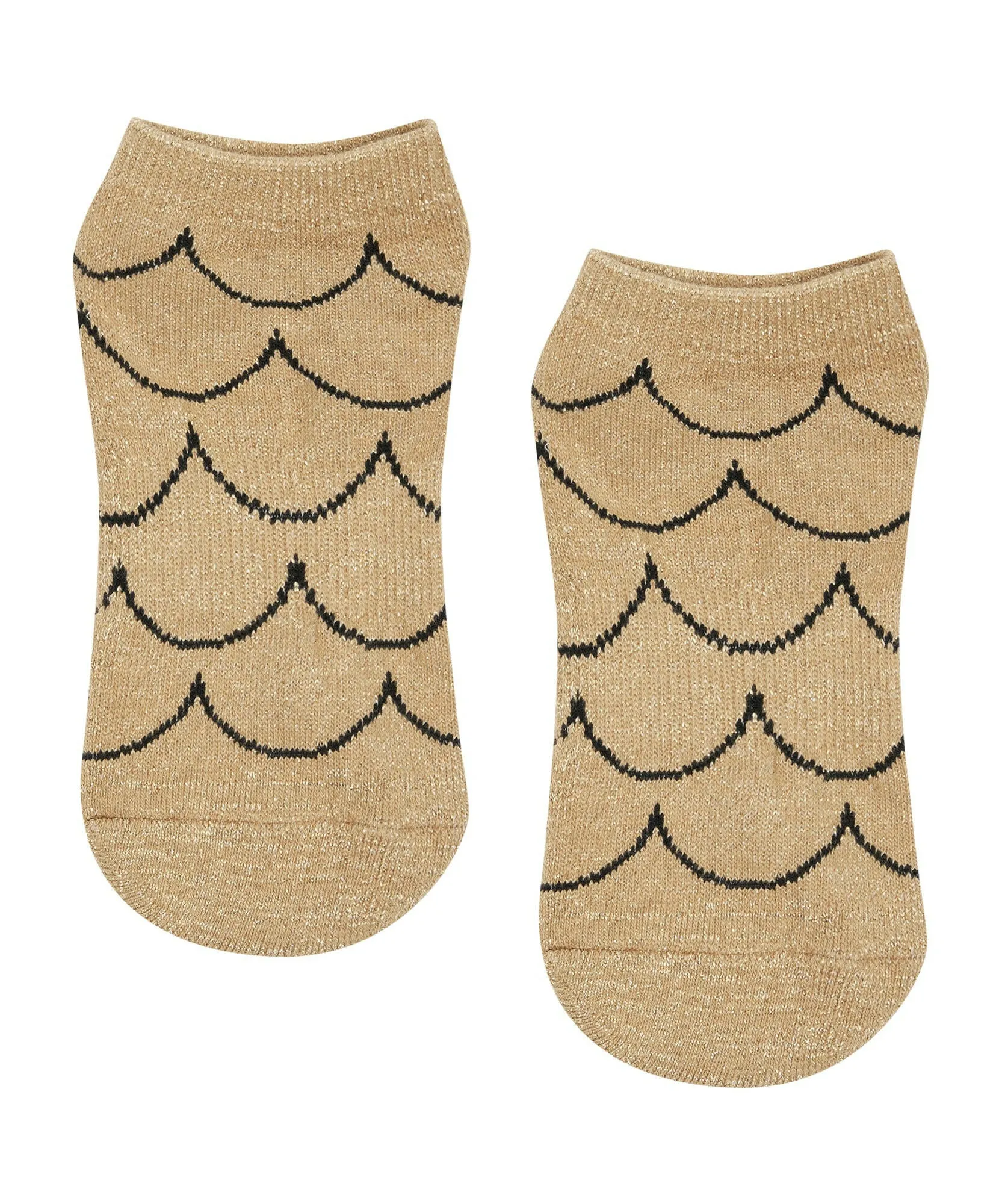 Classic Low Rise Grip Socks - Scallop Gold