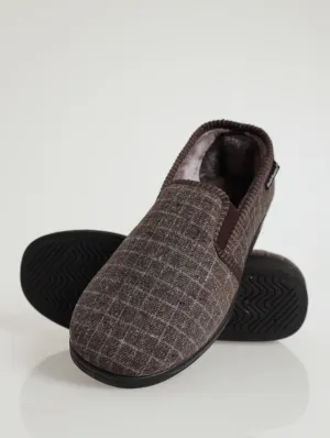 Closed Back Pattern Slipper - Light Brown